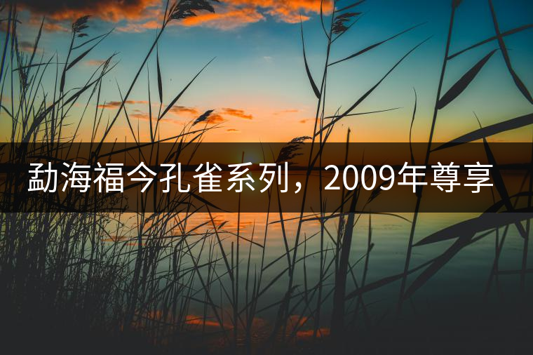 勐海福今孔雀系列，2009年尊享青餅