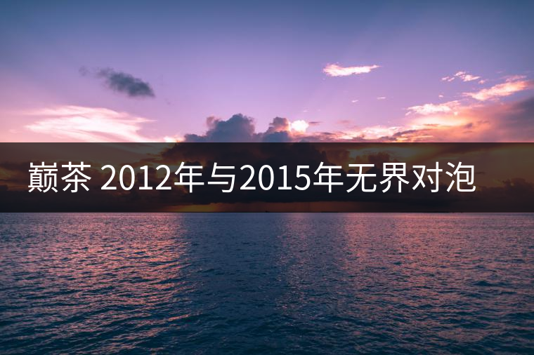 巔茶 2012年與2015年無(wú)界對(duì)泡啟示錄！