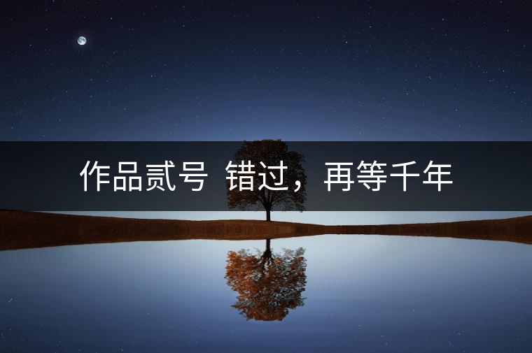 作品貳號(hào)  錯(cuò)過(guò)，再等千年