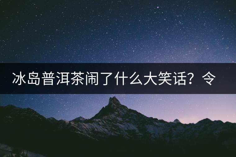 冰島普洱茶鬧了什么大笑話？令茶界人士們捧腹大笑？