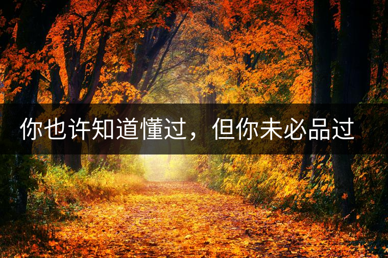 你也許知道懂過，但你未必品過磨烈