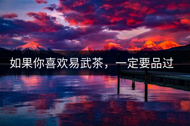 如果你喜歡易武茶，一定要品過丁家寨才知道易武的魅力