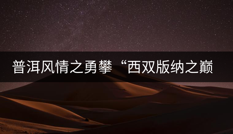 普洱風(fēng)情之勇攀“西雙版納之巔”——勐宋古茶山 普洱風(fēng)情之勇攀“西雙版納之巔”——勐宋古茶山