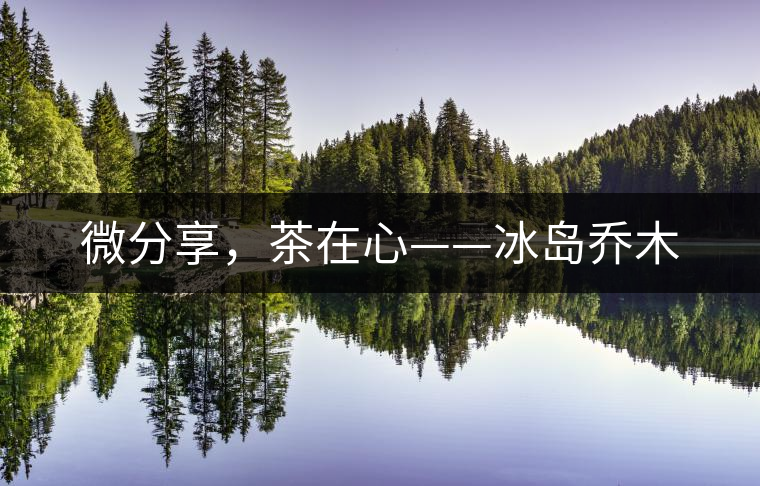 微分享，茶在心——冰島喬木