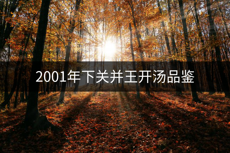2001年下關并王開湯品鑒 2001年下關并王開湯品鑒