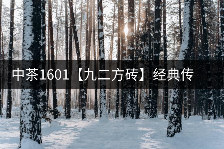 中茶1601【九二方磚】經(jīng)典傳承，巔峰即現(xiàn)