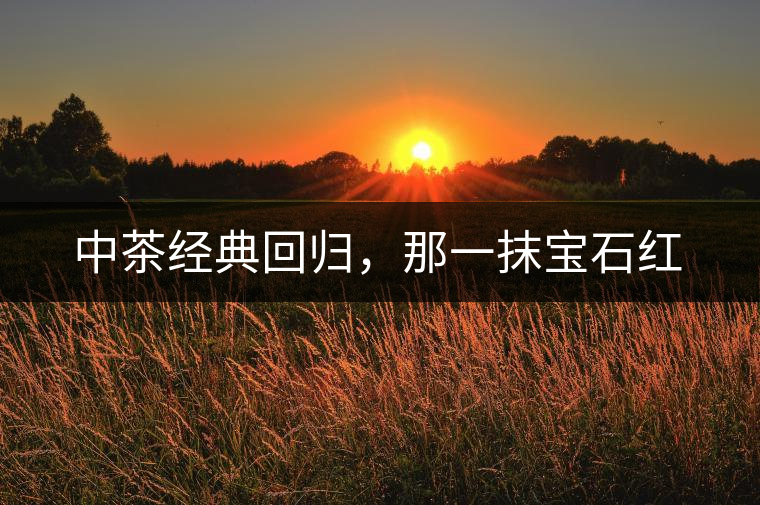 中茶經(jīng)典回歸，那一抹寶石紅