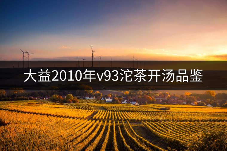 大益2010年v93沱茶開湯品鑒