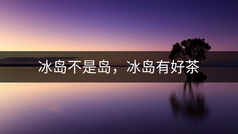 冰島不是島,冰島有好茶 冰島不是島,冰島有好茶