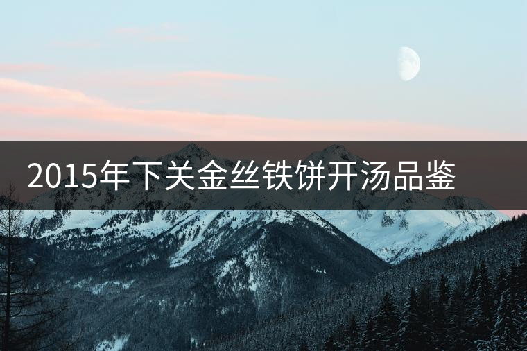 2015年下關(guān)金絲鐵餅開湯品鑒：香氣高揚、滋味綿和