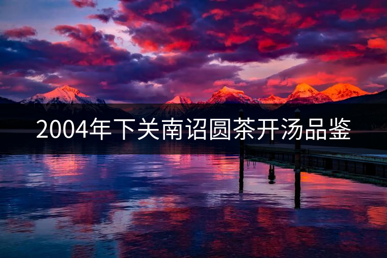 2004年下關(guān)南詔圓茶開湯品鑒