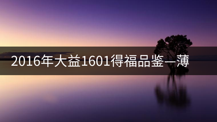 2016年大益1601得福品鑒—薄身板，厚滋味