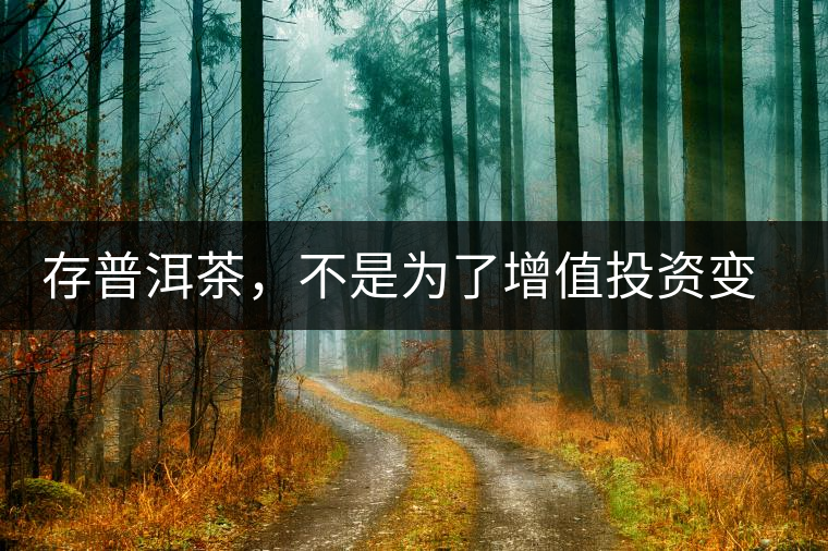 存普洱茶，不是為了增值投資變現(xiàn)，而是為了自己以后有純正的