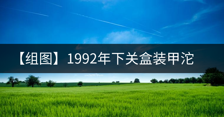 【組圖】1992年下關(guān)盒裝甲沱開湯 【組圖】1992年下關(guān)盒裝甲沱開湯