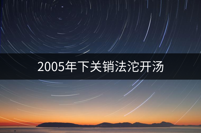 2005年下關(guān)銷法沱開(kāi)湯 2005年下關(guān)銷法沱開(kāi)湯
