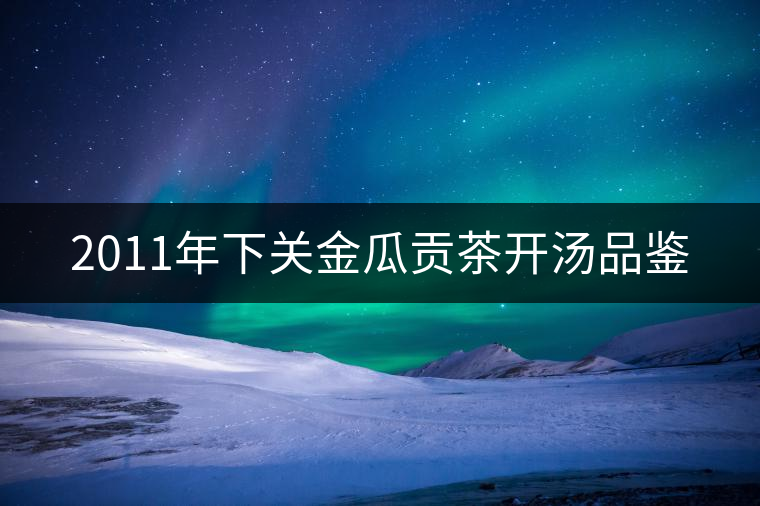 2011年下關(guān)金瓜貢茶開(kāi)湯品鑒 2011年下關(guān)金瓜貢茶開(kāi)湯品鑒