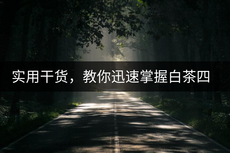 實用干貨，教你迅速掌握白茶四種泡法