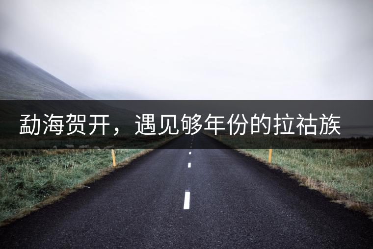 勐海賀開，遇見夠年份的拉祜族古茶園