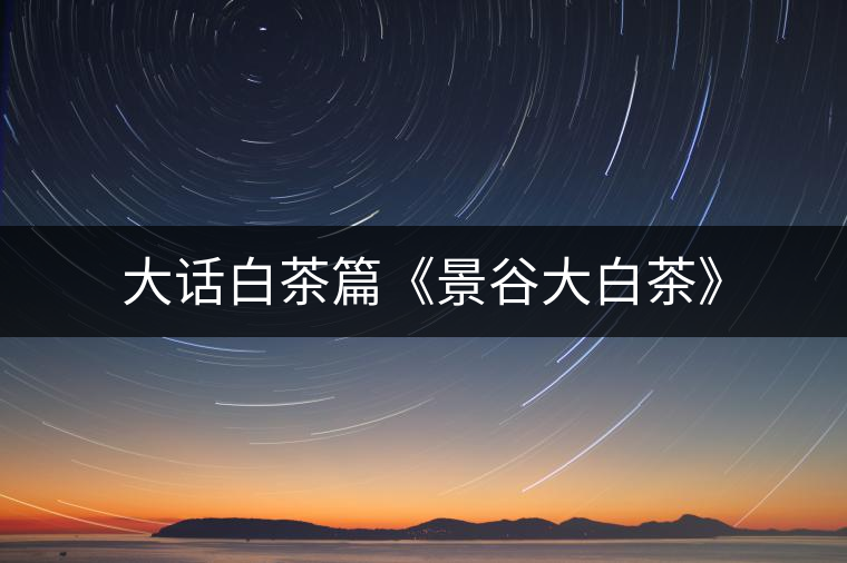 大話白茶篇《景谷大白茶》