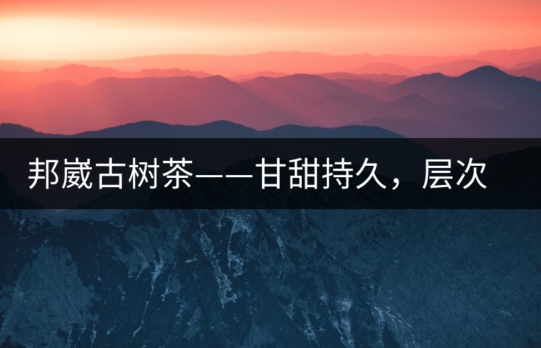 邦崴古樹(shù)茶——甘甜持久，層次鮮明