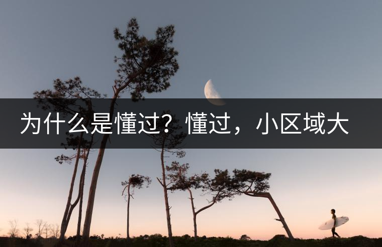 為什么是懂過？懂過，小區(qū)域大智慧