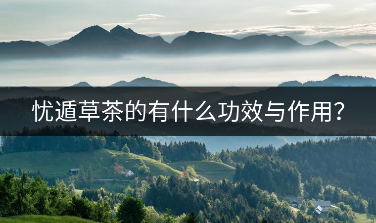 憂(yōu)遁草茶的有什么功效與作用？