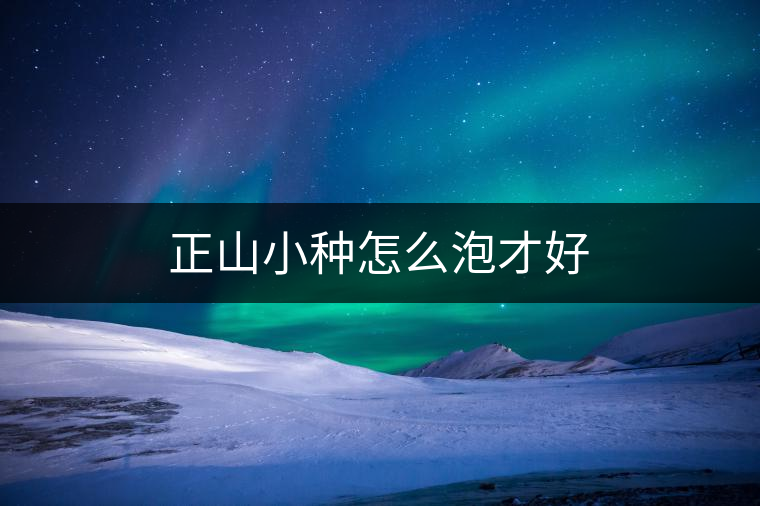 正山小種怎么泡才好 正山小種怎么泡才好