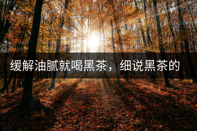緩解油膩就喝黑茶，細(xì)說黑茶的功效和好處
