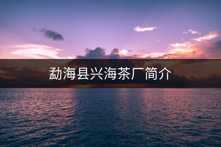 勐?？h興海茶廠簡(jiǎn)介