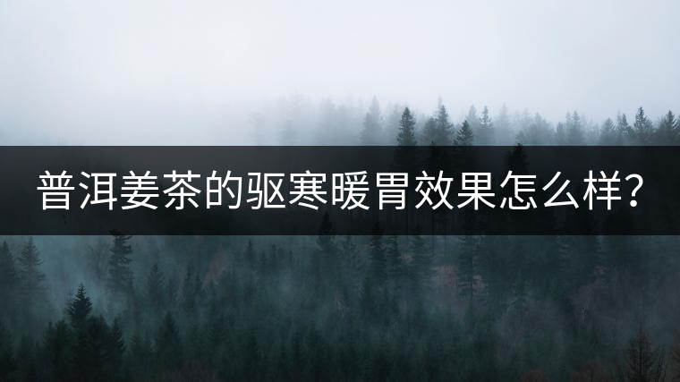 普洱姜茶的驅寒暖胃效果怎么樣？