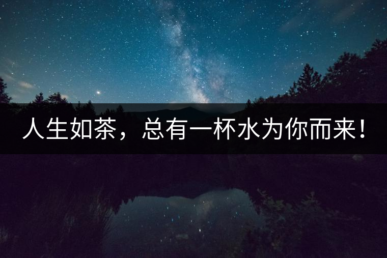 人生如茶，總有一杯水為你而來！