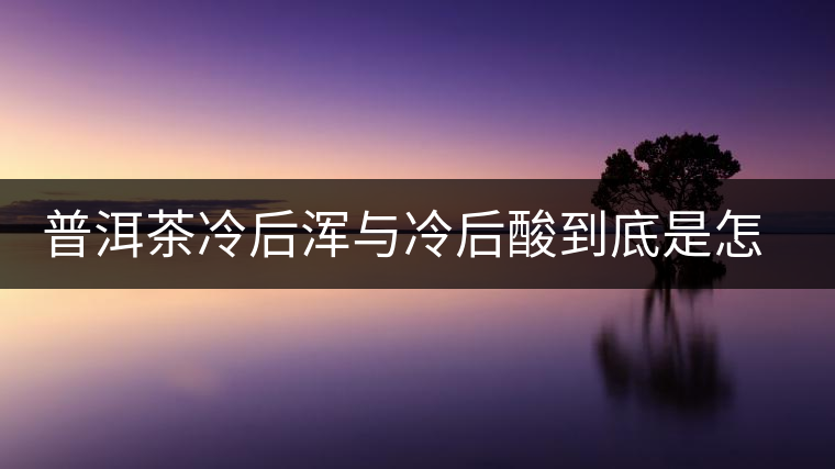 普洱茶冷后渾與冷后酸到底是怎么回事？