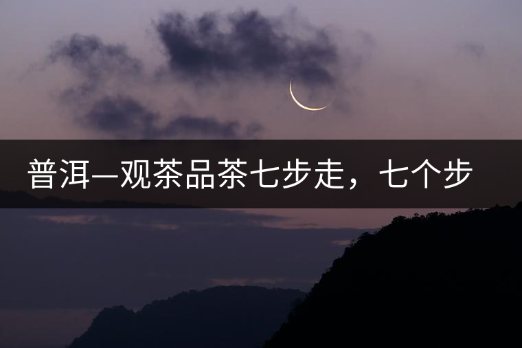 普洱—觀茶品茶七步走，七個(gè)步驟，喝懂普洱茶