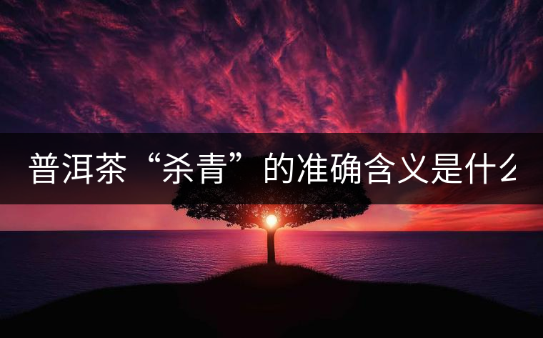 普洱茶“殺青”的準(zhǔn)確含義是什么？