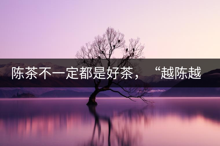 陳茶不一定都是好茶，“越陳越香”也要看茶種類！