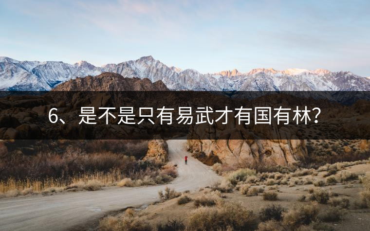 6、是不是只有易武才有國有林？