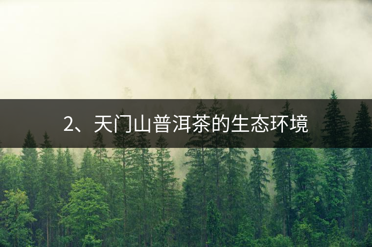 2、天門(mén)山普洱茶的生態(tài)環(huán)境