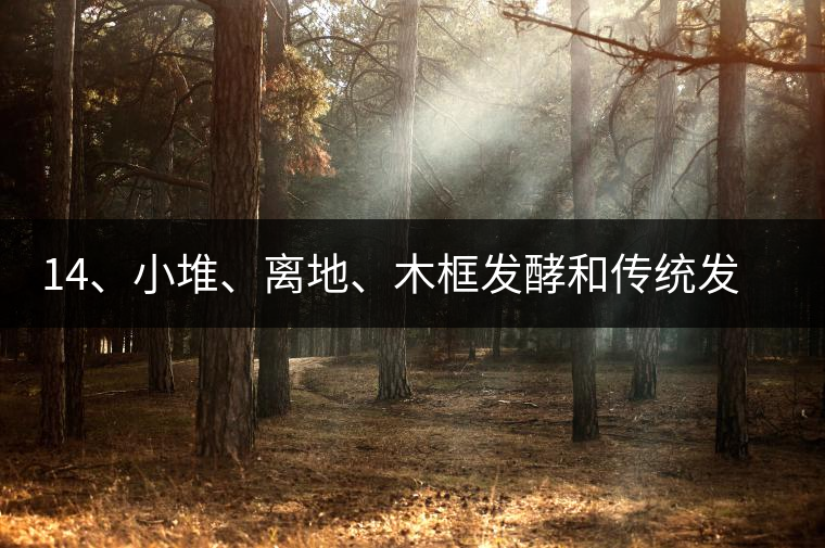 14、小堆、離地、木框發(fā)酵和傳統(tǒng)發(fā)酵