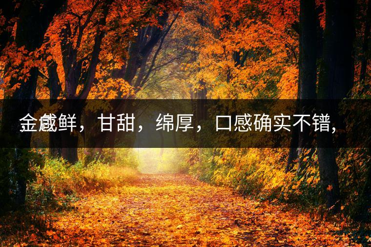 金色
，咸鮮，甘甜，綿厚，口感確實不鐠,還有上升空間。